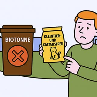 symbolbild 4. Darf ich Kleintier- und Katzenstreu über die Biotonne entsorgen?
