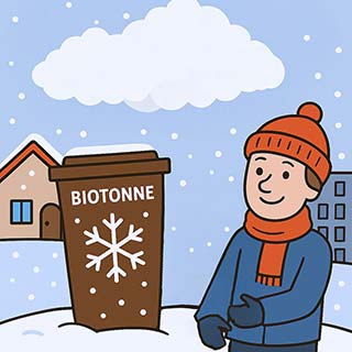 symbolbild 5. Wie vermeide ich im Winter das Anfrieren meiner Bioabfälle in der Biotonne?